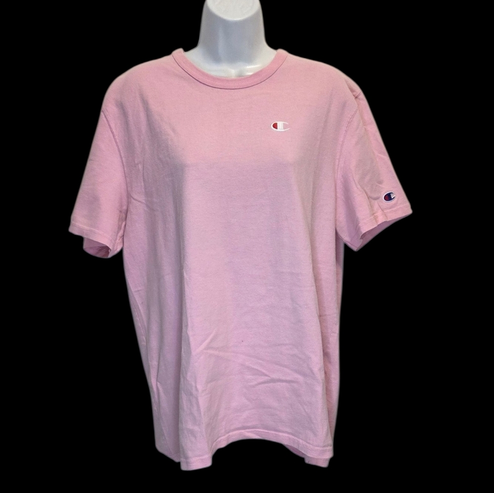 Champion Men's Light Pink Short Sleeve Tee